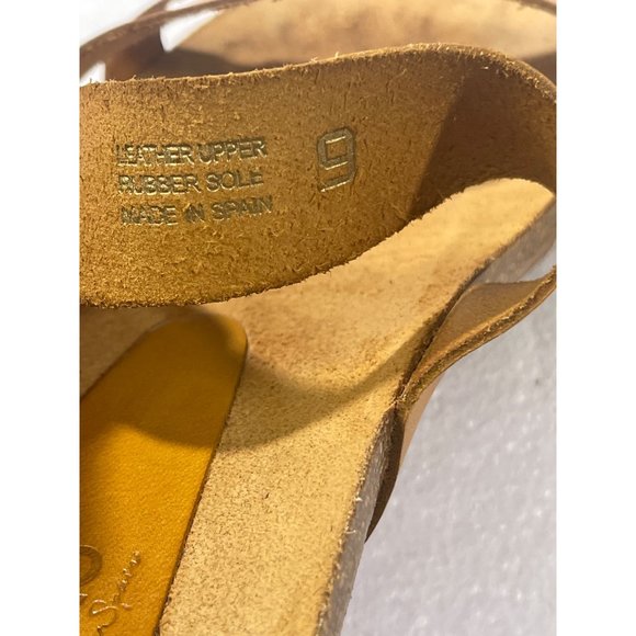 Yokono womens size 9 leather sandal-tan made in spain - Picture 15 of 16